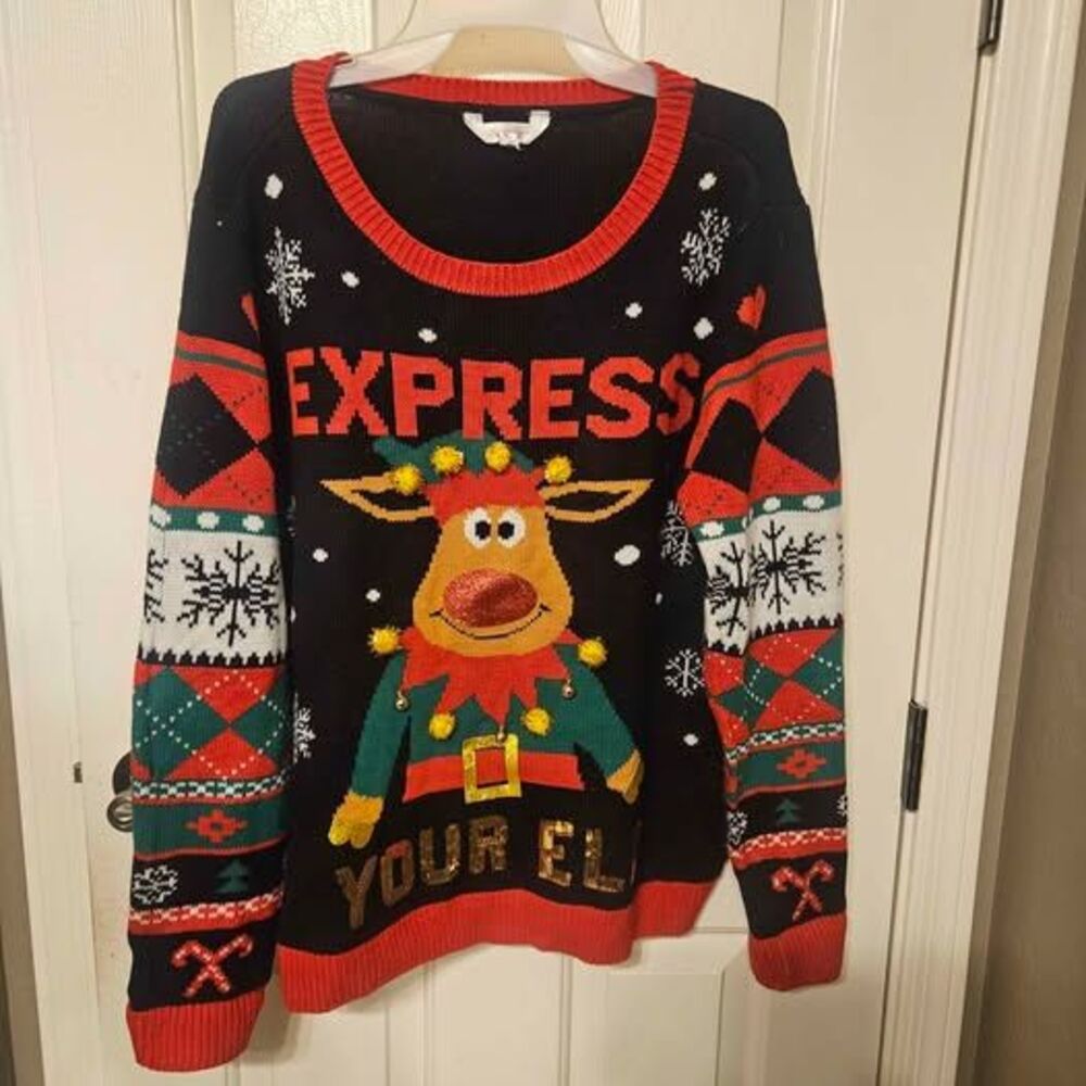 Teen Size Christmas Sweater Xxl 19 Women's Sweater Ugly Sweater